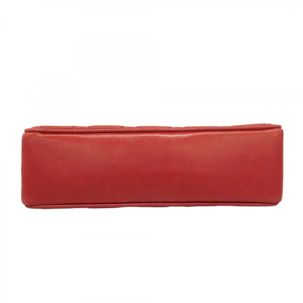 Chanel Matelasse Chain Shoulder Bag, Lambskin, Red, Women's - Picture 3 of 16